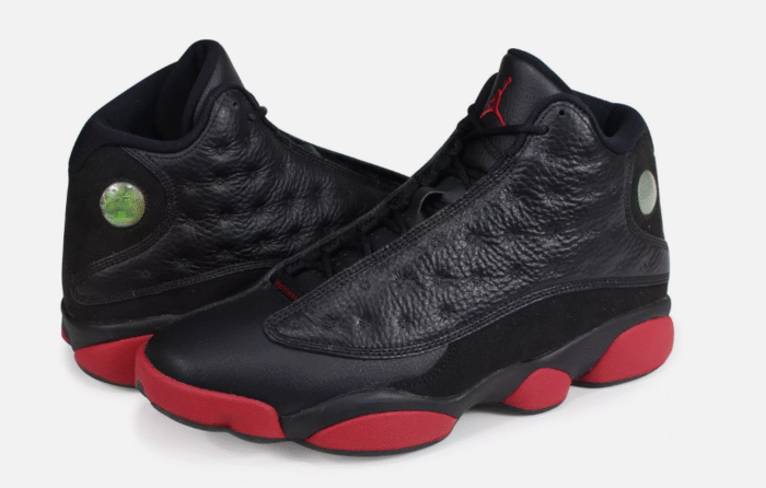 NIKE AIR JORDAN XIII 13 Dirty Bred Sz 18 Black Gym Red XI Yeezy Basketball Shoes - Immagine 5
