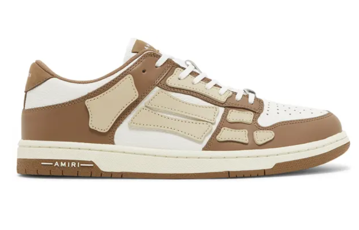 Amiri Skel Top Low White Brown